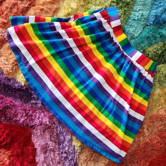 Modcloth Dresses & Skirts - Modcloth Rainbow Striped Skirt L